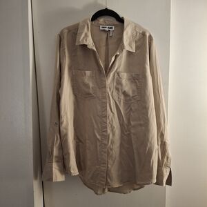 Dkny Jeans Women's Beige Long Sleeve Shirt